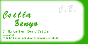 csilla benyo business card